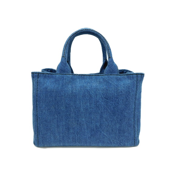 Prada Shoulder Denim Canvas Bag Handbag Kanapa - Picture 1 of 13